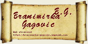 Branimirka Gagović vizit kartica